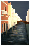 Venise. La ville rose. Peinture acrylique sur toile par Faccio