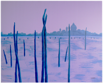 Venise. Eglise Santa Maria della Salute. Peinture acrylique sur toile par Faccio