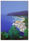 La C&ocirc;te d'Azur. La Rade de Villefranche-sur-Mer (2). Peinture &agrave; l'huile par Faccio