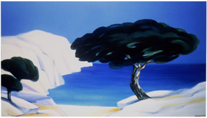 La Côte d'Azur. Méditerranée. Peinture à l'huile par Faccio