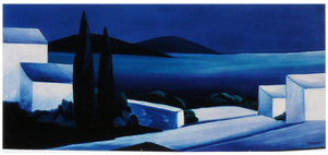 La Côte d'Azur. Rêve de vacances. Peinture à l'huile par Faccio