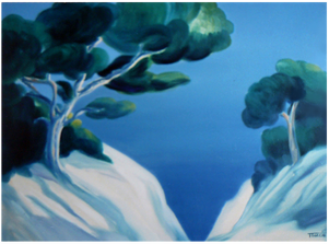 La Côte d'Azur. Les Issambres. Peinture à l'huile par Faccio